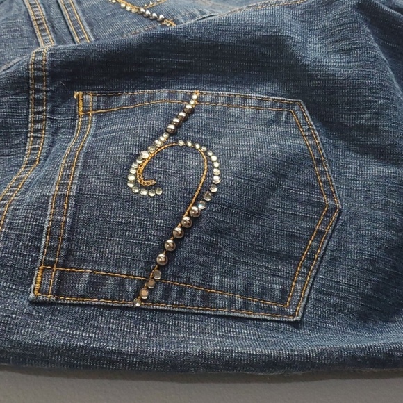 Chico's jeans women's chicos size 0 equals US size 4 blue embellished pockets - Picture 9 of 15